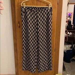 Chevron wide leg pants WITH POCKETS!
